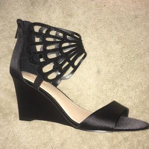 Satin wedges